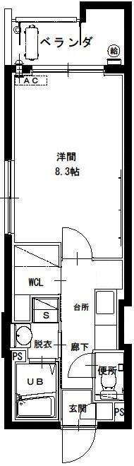 鹿児島市宇宿のマンションの間取り