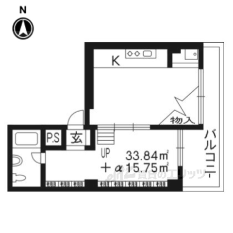 京都市上京区五町目のマンションの間取り