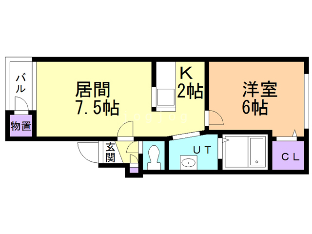 札幌市北区北三十四条西のマンションの間取り