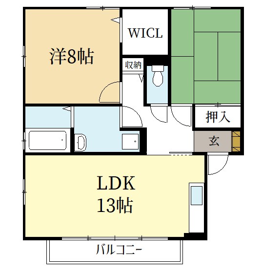 グランメール州見台B棟の間取り