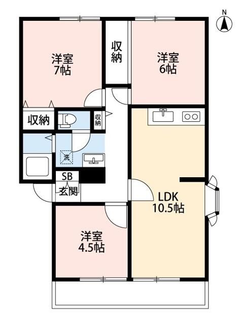 サンコート所沢Ｃ棟の間取り