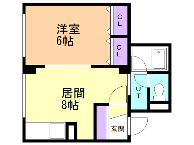 札幌市豊平区平岸七条のマンションの間取り