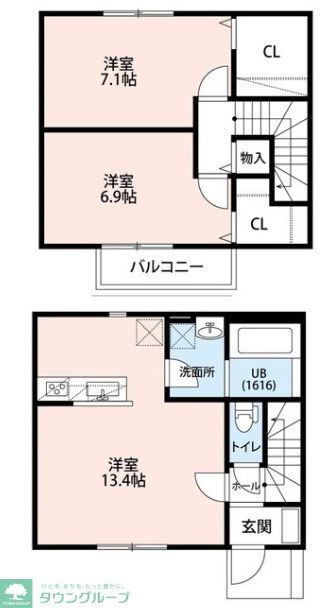 三浦郡葉山町一色のアパートの間取り