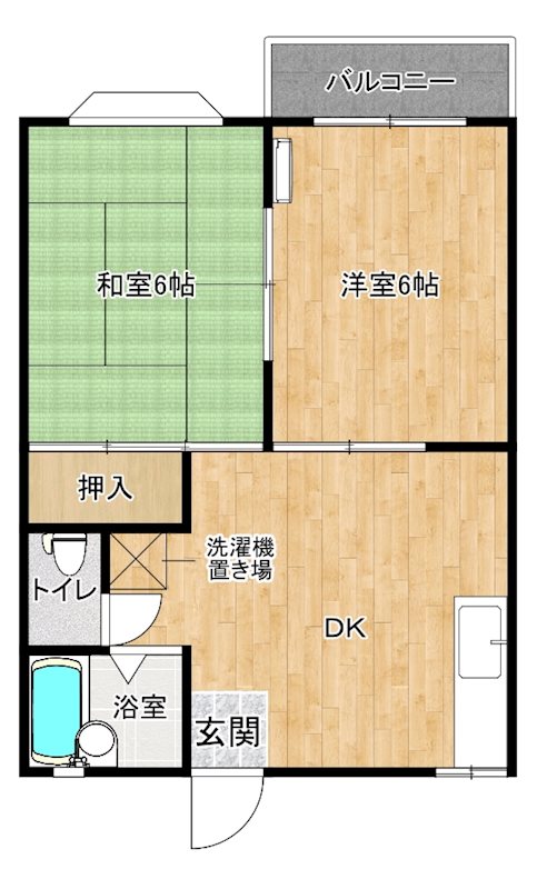 タウニーハイムIの間取り