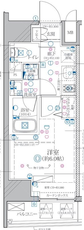 【ディアレイシャス東別院の間取り】