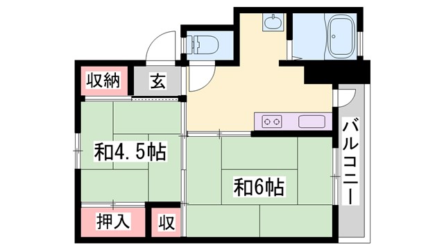 ビレッジハウス北条第二の間取り