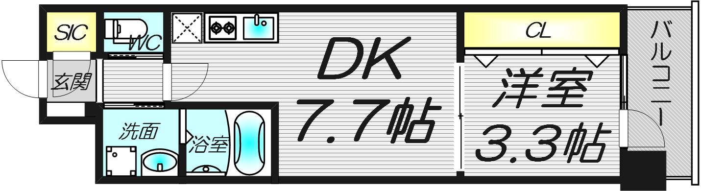 リッツ新大阪プレミアムの間取り