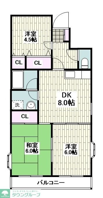 座間市東原のマンションの間取り