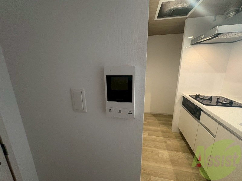 セキュリティ　モニタ付インターホンでセキュリティ面も安心です。