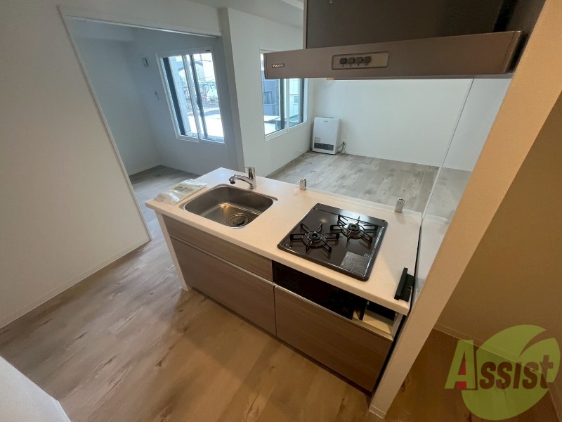 キッチン　清潔感がありお洒落なキッチンになっていました！