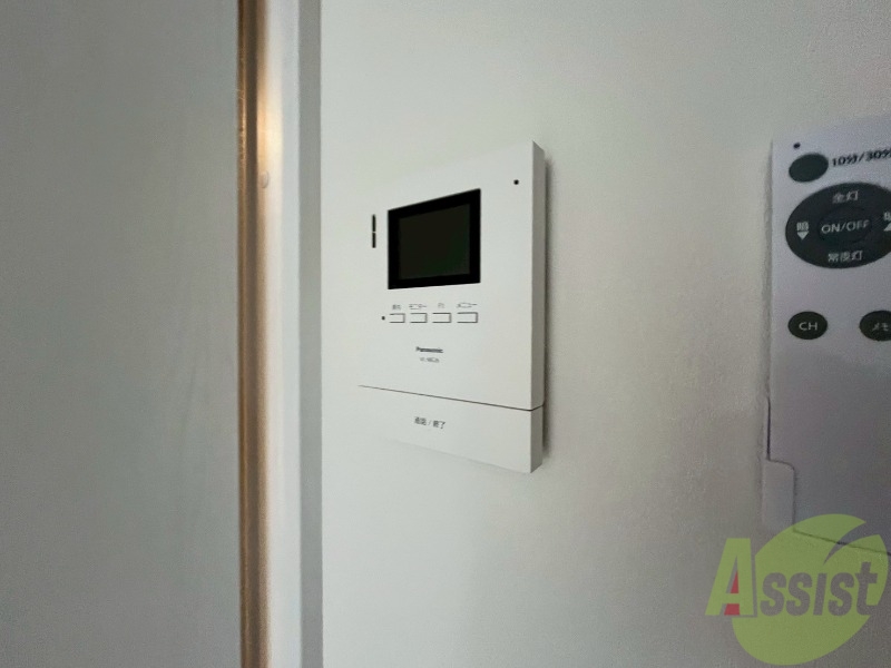 セキュリティ　モニタ付インターホンでセキュリティ面も安心です。