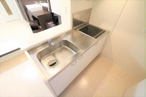 キッチン　ワイドキッチン2口コンロ（IＨ専用）お掃除が楽チン