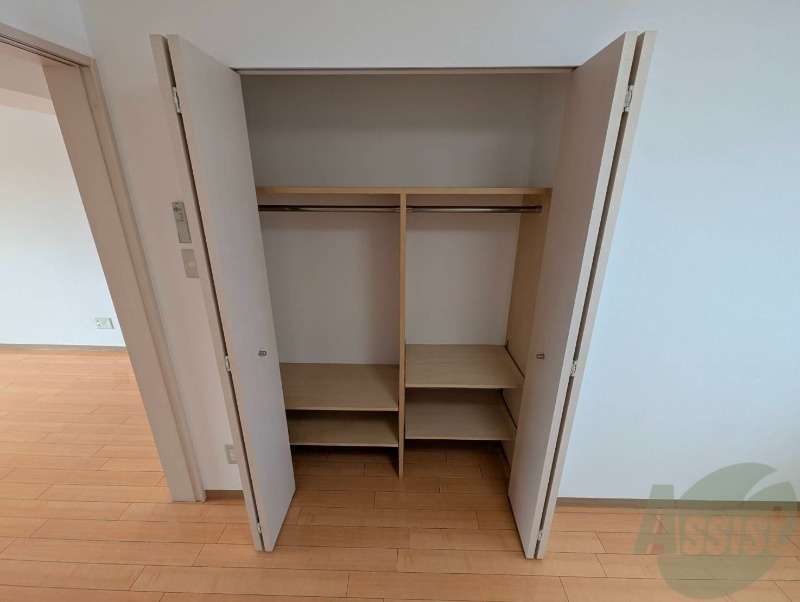 収納　クローゼット。荷物がたくさんあっても問題ないですね。