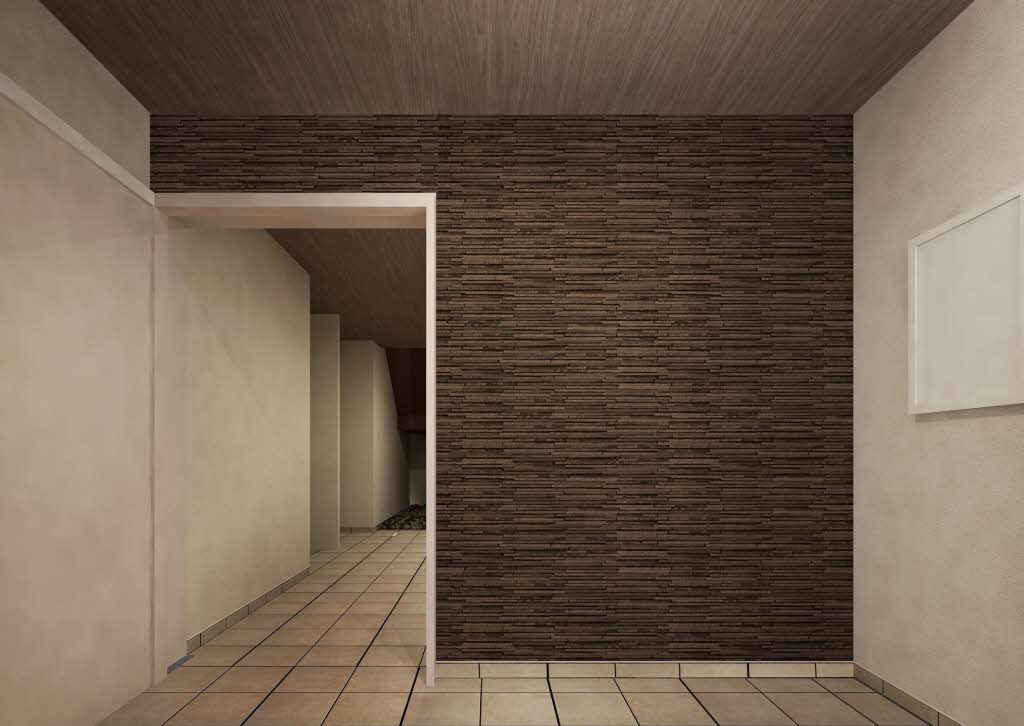 建物外観　完成予想図（共用廊下）