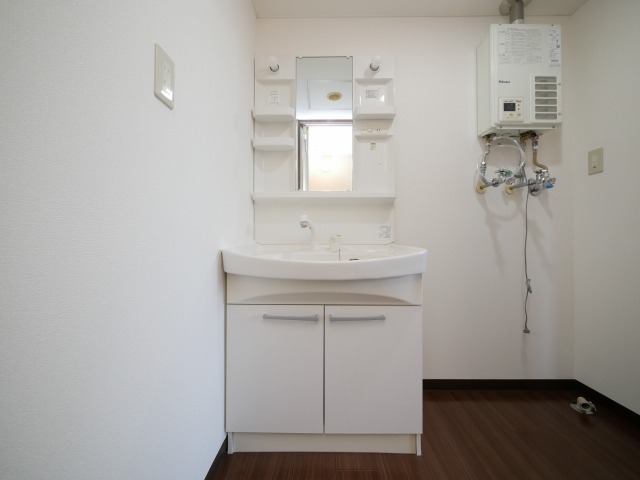 洗面設備　シャワードレッサー付きです。