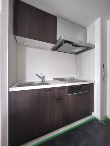 キッチン　建築中の写真です。