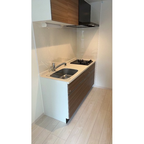 キッチン　２口ガスコンロ付きシステムキッチン