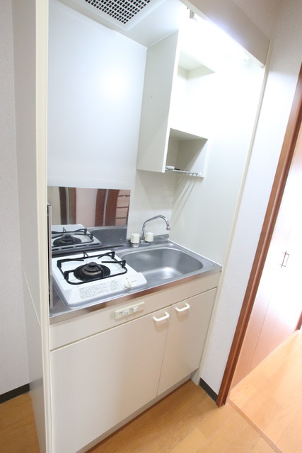 キッチン　一口ガスコンロ設置済ですぐに新生活をスタートできます♪