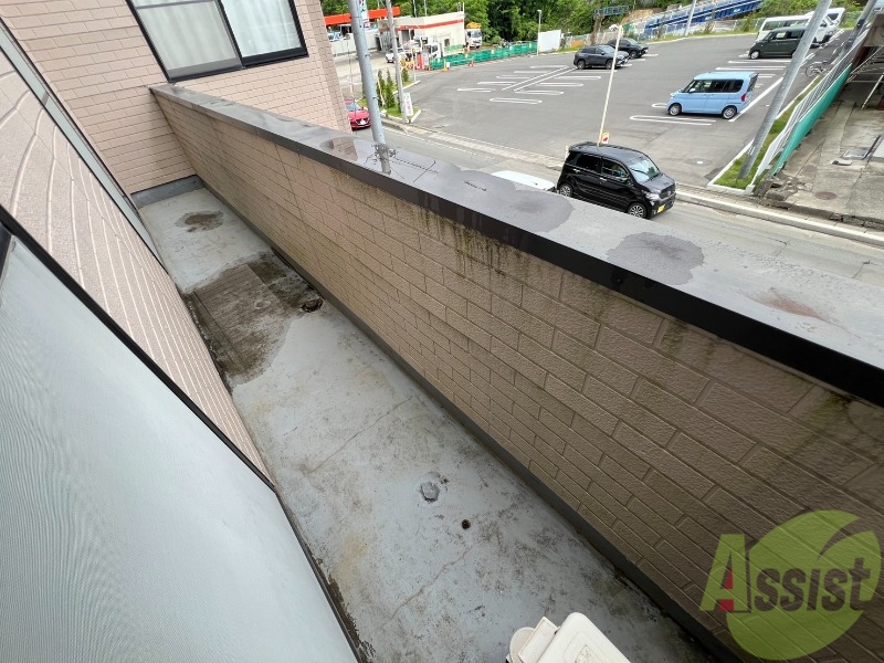 バルコニー　バルコニーを撮影しました。広々しており使いやすそうですね。