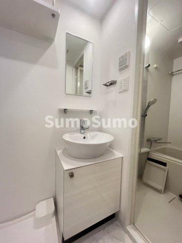 洗面設備　独立洗面化粧台が付いています