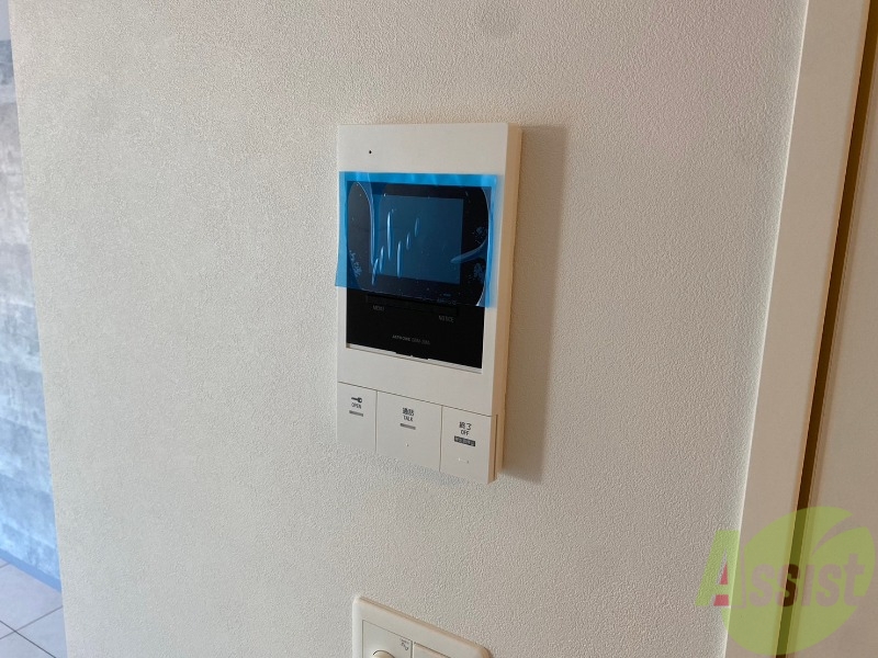 セキュリティ　ＴＶモニター付インターホンです。来客者の顔が見えるので安心！