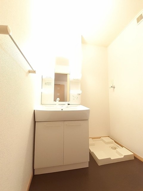 洗面設備　シャワー付き洗面台です。