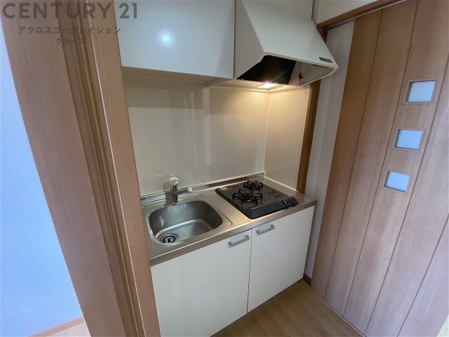 キッチン　2口ガスコンロ付で機能的なキッチンです！