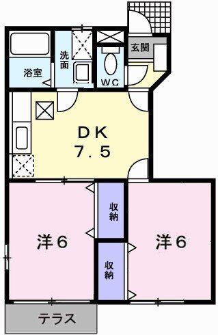 ＪＲ姫新線 播磨新宮駅 徒歩15分 2階建 築29年の間取り写真