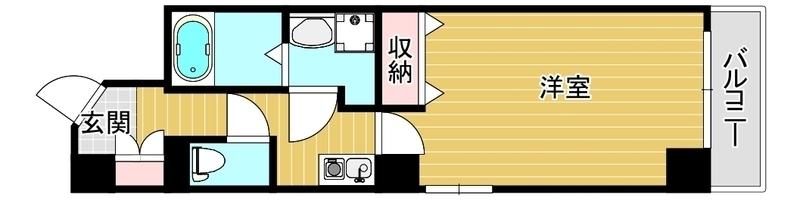 地下鉄空港線 中洲川端駅 徒歩8分 11階建 築8年の間取り写真