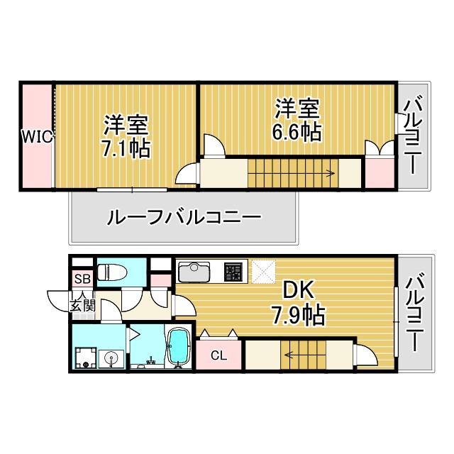 レジディア甲東園の間取り写真