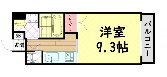 クレアート難波南イービスの間取り写真