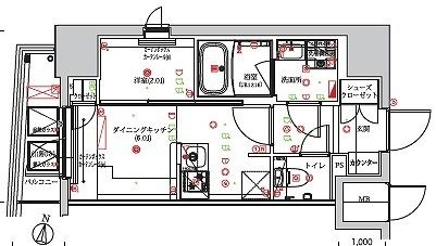 フェルクルールプレスト池袋WESTの間取り写真