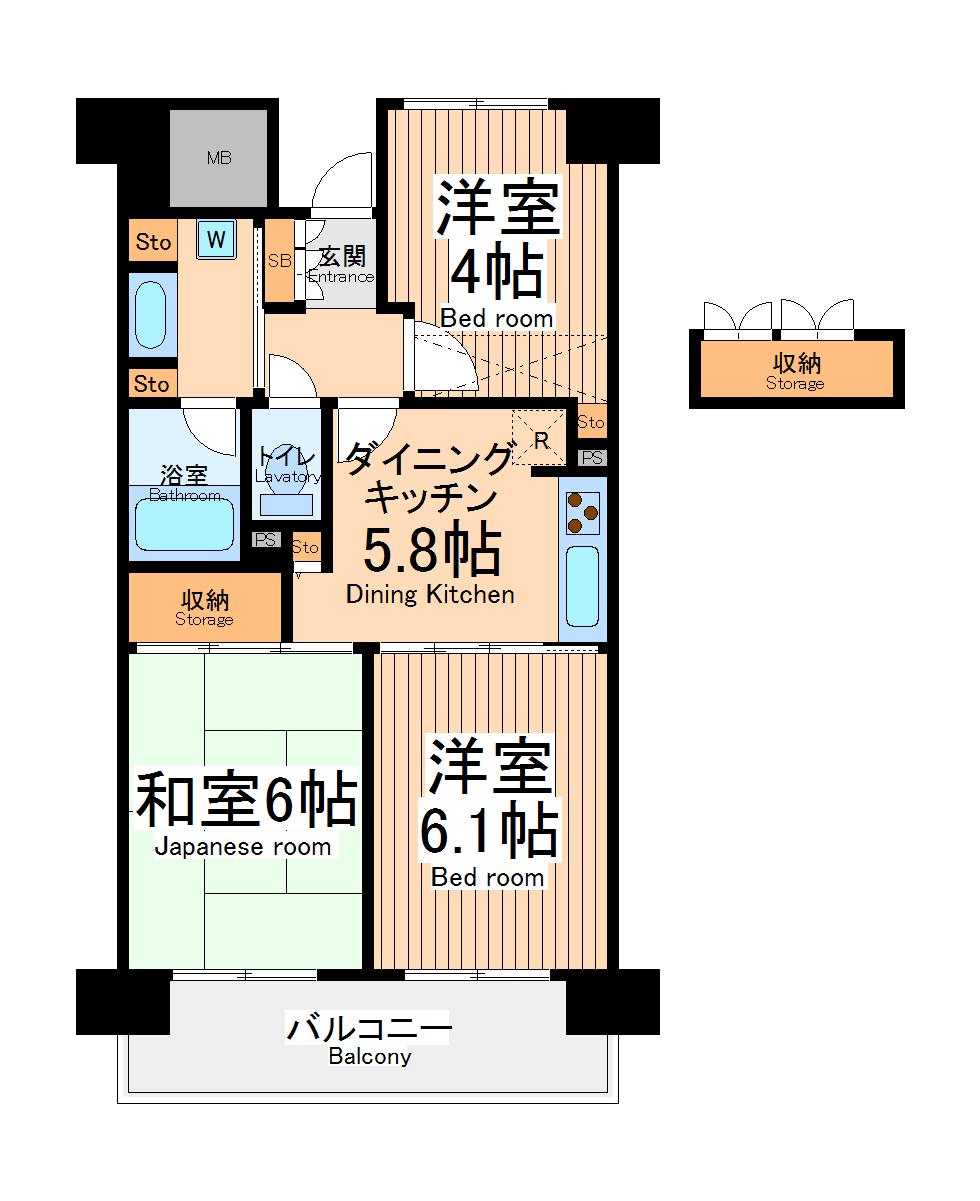フレスコ川崎の間取り写真