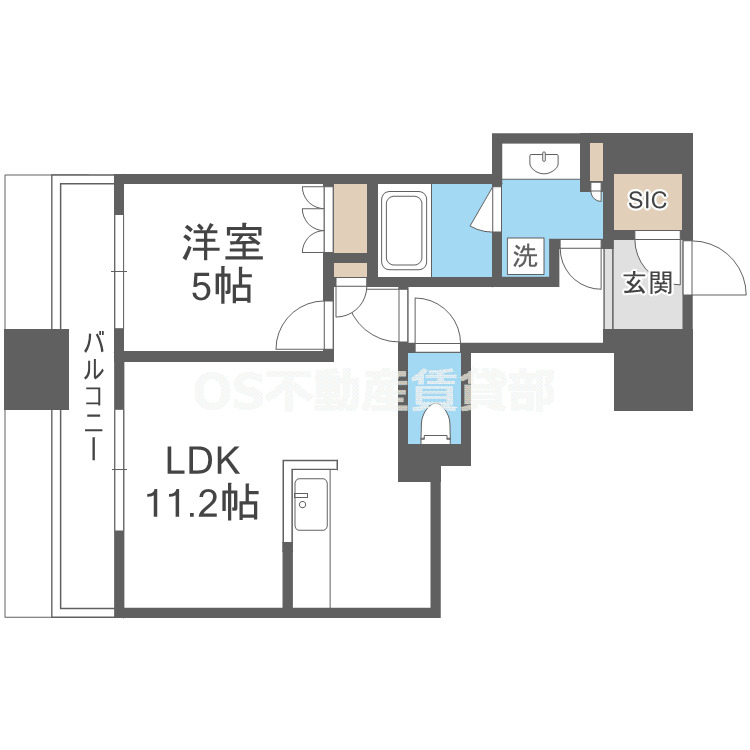 地下鉄谷町線 谷町四丁目駅 徒歩4分 31階建 築3年の間取り写真