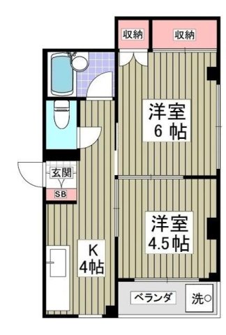 ＪＲ京浜東北線 北浦和駅 徒歩14分 3階建 築38年の間取り写真