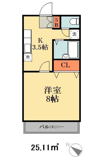 エストパルIIBの間取り写真