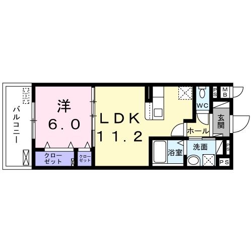 ＪＲ相模線 社家駅 徒歩17分 5階建 築3年の間取り写真