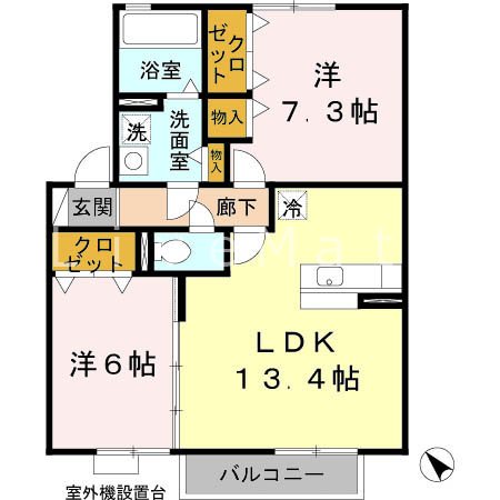 リバーハイム谷八木の間取り写真