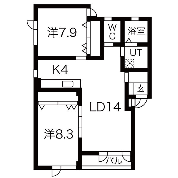 フラッツJuJuの間取り写真
