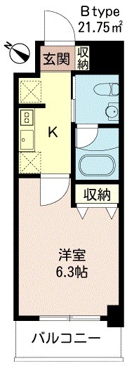 東急田園都市線 用賀駅 徒歩12分 4階建 築20年の間取り写真