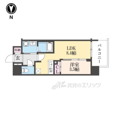 ソルテラス京都ACADEMYシティARCの間取り写真