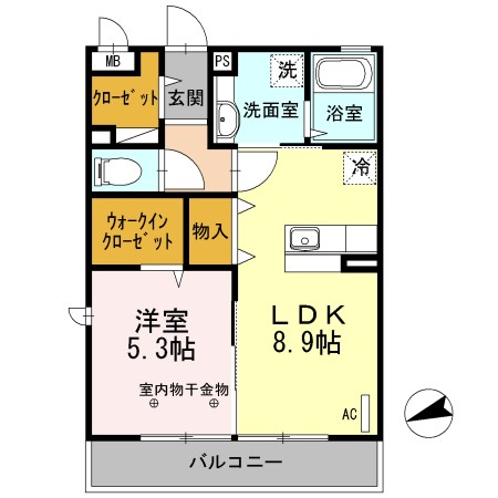 ミルフルールIの間取り写真