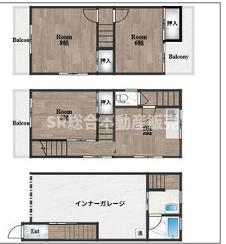 上四条町戸建ての間取り写真