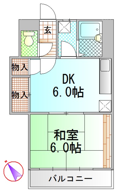 第二堂丸ハイツの間取り