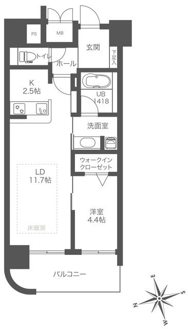 【ウェルブライト博多ステーションの間取り】