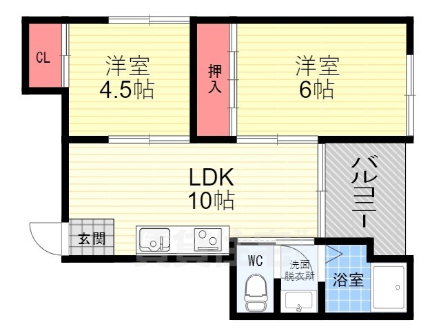 グランタック東山二条の間取り