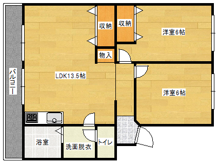 新宅第2マンションの間取り