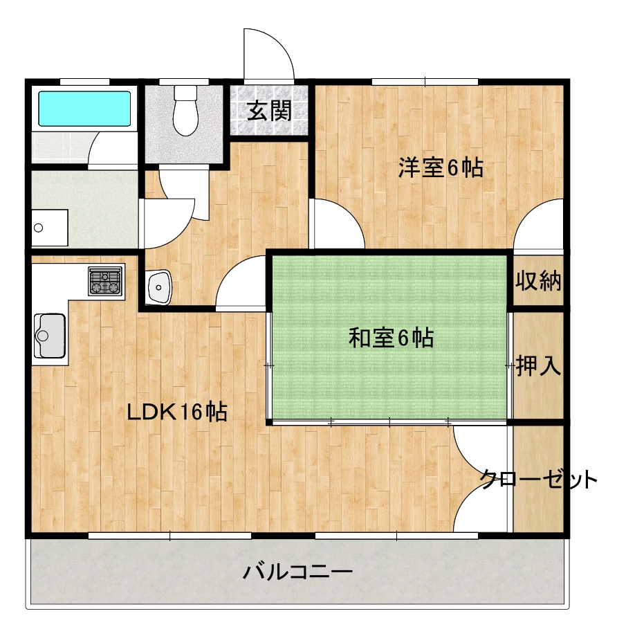 ハイツ南国の間取り