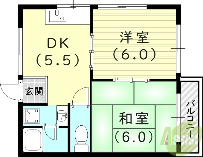 マンション樋口の間取り