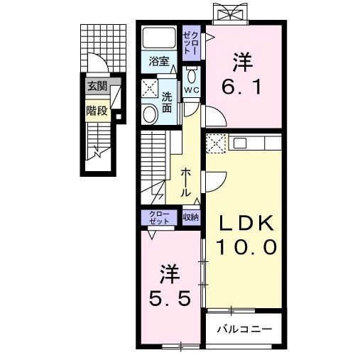 大飯郡高浜町立石のアパートの間取り